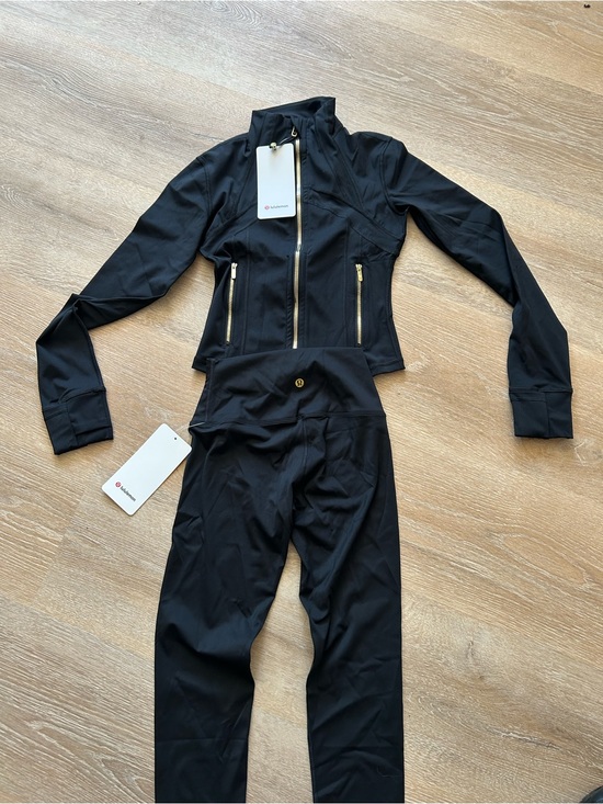 lululemon athletica Pants - lululemon athletica Black Jacket and Leggings Set with Gold Zippers